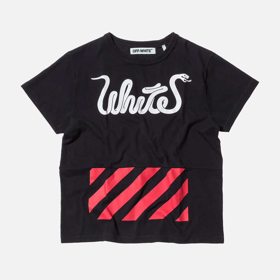 Off-White "Nebraska Snake" Patchwork Tee